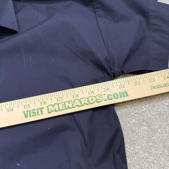 Eileen Fisher Organic Cotton Poplin Wide-Leg Jumpsuit Navy Blue Sz Sml Elevated - Picture 15 of 15